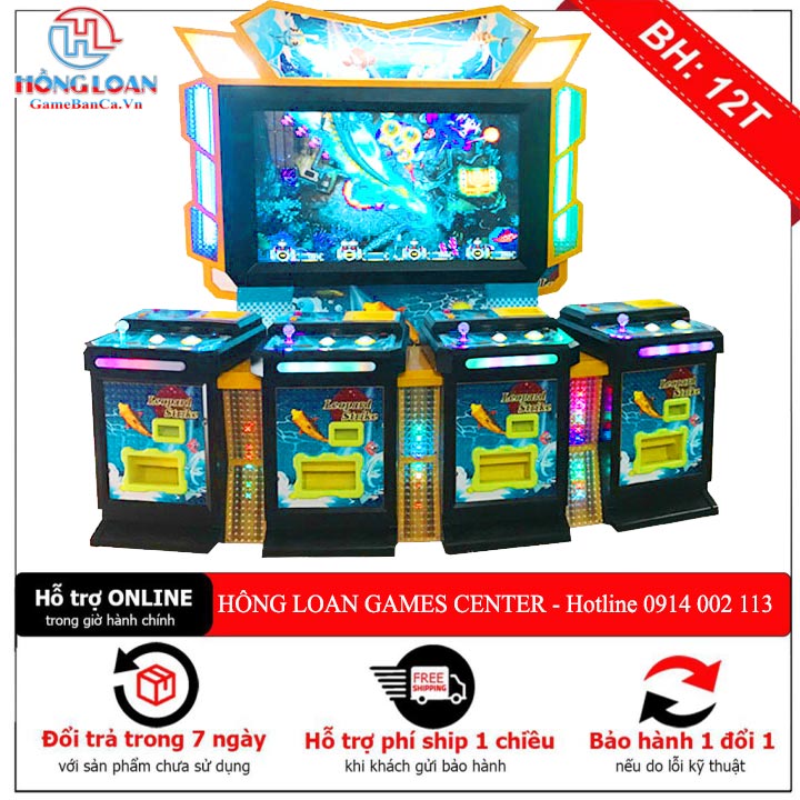 Máy chơi trò chơi câu cá arcade 4 người chơi vận hành bằng tiền xu Leopard Strike Fish Table